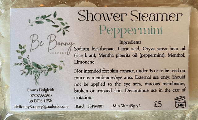 Shower Steamers, Essential Oils + Menthol